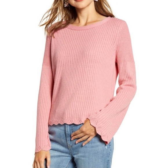 Rachel Parcell Sweaters - NEW RACHEL PARCELL PINK RIB KNIT SWEATER